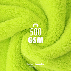 ChemicalWorkz - Edgeless Soft Touch Premium Towel green - Poliertuch grün 40x40cm 500GSM_4