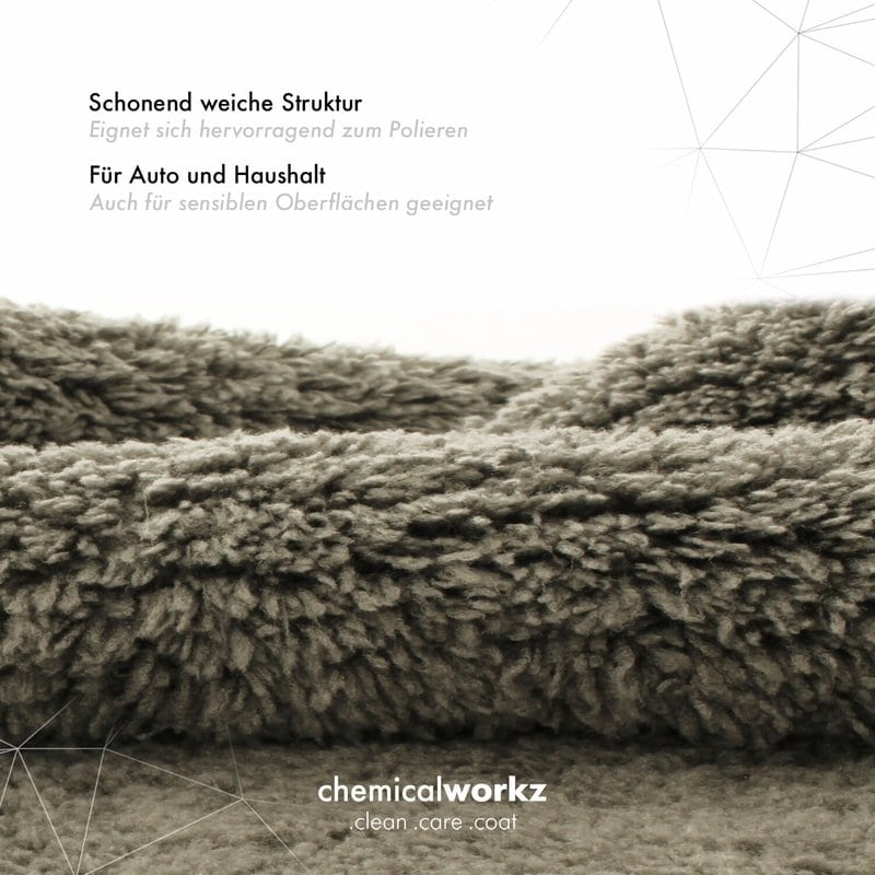 ChemicalWorkz - Edgeless Soft Touch Premium Towel grey - Poliertuch grau 40x40cm 500GSM_3