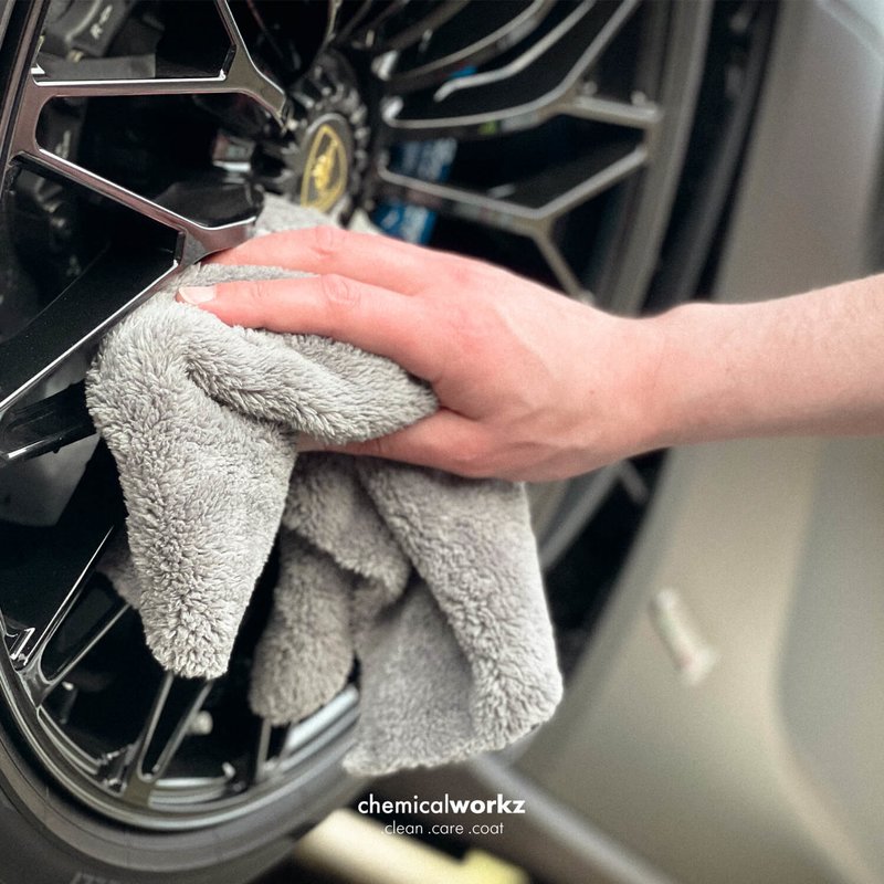 ChemicalWorkz - Edgeless Soft Touch Premium Towel grey - Poliertuch grau 40x40cm 500GSM_5