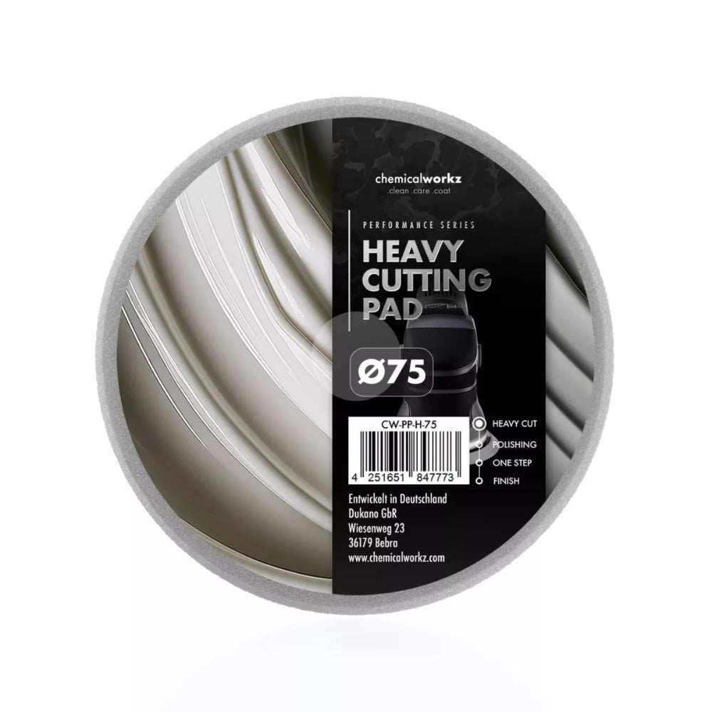 ChemicalWorkz - Heavy Cutting Performance Pad - Polierschwamm grau 75mm